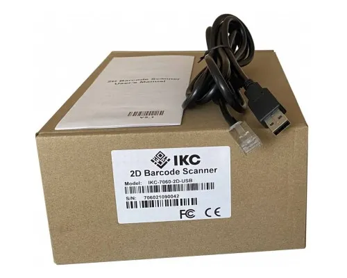 Сканер штрих-коду ІКС 7060/2D USB, BLACK (IKC-7060-2D-USB)