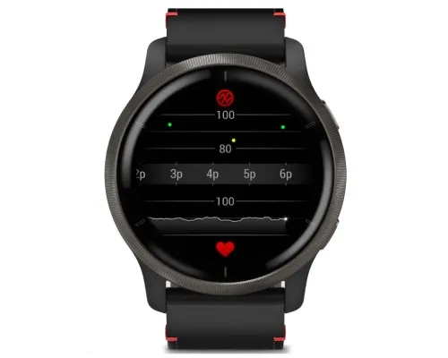 Смарт-часы Garmin Venu 2, GPS, Wi-Fi, Black + Slate, Leather, GPS (010-02430-21)