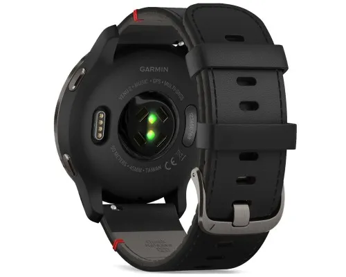 Смарт-часы Garmin Venu 2, GPS, Wi-Fi, Black + Slate, Leather, GPS (010-02430-21)