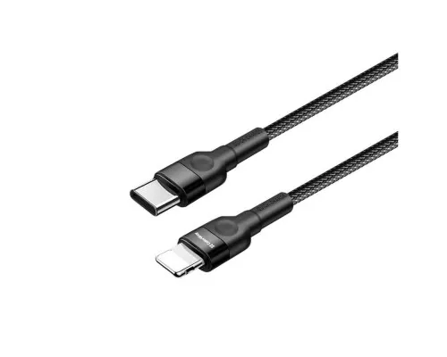 Дата кабель USB-C to Lightning 0.3m 3А black ColorWay (CW-CBPDCL054-BK)