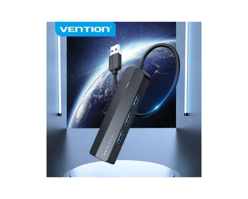 Концентратор Vention USB 3.0 to 3хUSB 3.0/RJ45 Gigabit black (CHNBB)