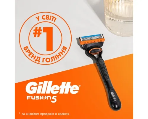 Набір косметики Gillette Fusion5 Станок для гоління чоловічий (бритва) з 1 змінним лезом + Гель для гоління 200 мл (8700216075329)