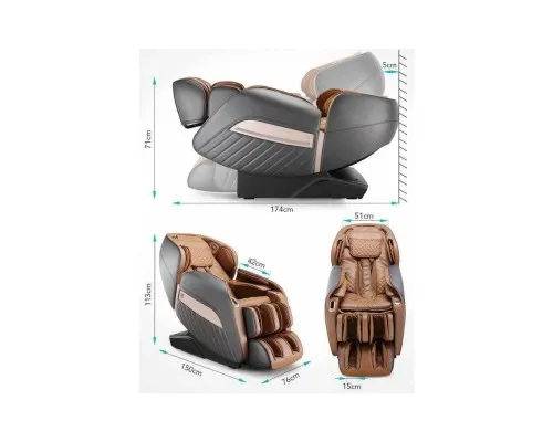 Масажне крісло NAIPO MGC-A350(Brown)