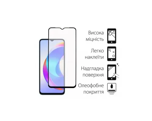 Скло захисне Dengos HONOR X6a (black) (TGFG-333)