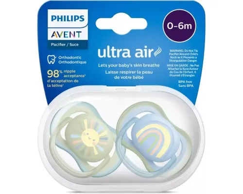 Пустышка Philips AVENT Ultra Air 0-6 міс. 2 шт (SCF085/58)