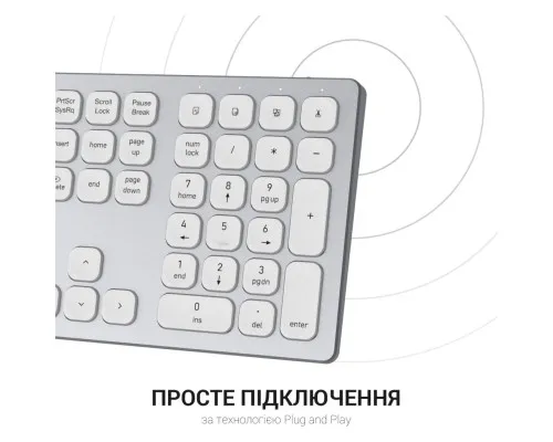 Клавиатура OfficePro SK1550 Wireless White (SK1550W)
