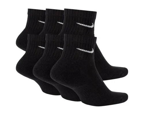 Шкарпетки Nike U NK EVERYDAY CUSH ANKLE 6PR-BD SX7669-010 42-46 6 пар Чорні (888408284471)
