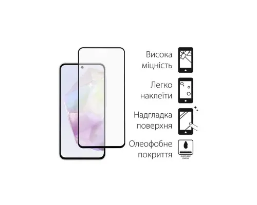 Чехол для мобильного телефона Dengos Kit for Samsung Galaxy A35 5G case + glass (Black) (DG-KM-56)