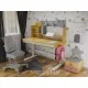 Парта з кріслом Mealux Timberdesk L (парта+кресло+тумба) (BD-690 L+ box BD 920-2 PN+Y-110 G)