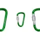 Карабін туристичний Tramp Набір 10 шт з муфтою 7 cм Green (UTRA-302-green)