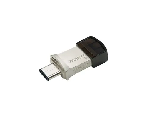 USB флеш накопичувач Transcend 128GB JetFlash 890 Silver USB 3.1/Type-C (TS128GJF890S)