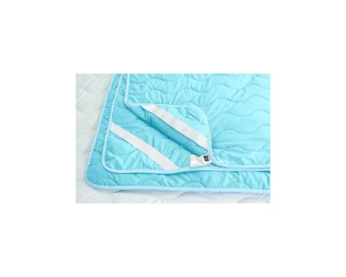 Наматрацник MirSon Eco Light №1725 Silk Air-line на резинці по кутках Blue 70x130 см (2200002890779)