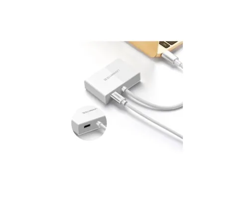 Перехідник USB Type C to HDMI + VGA MM123 white Ugreen (30843)