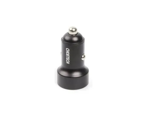 Зарядний пристрій Choetech car 2хUSB-C 40W PD black (С0054-BK)