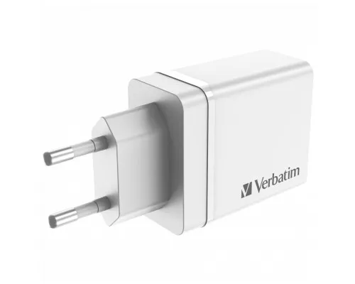 Зарядний пристрій Verbatim USB 30W PD3.0 4-ports white (49701)