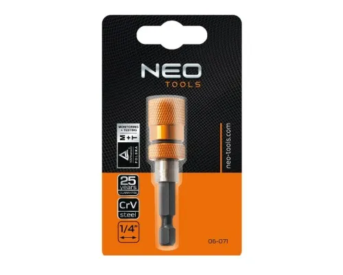 Тримач для біт Neo Tools для шуруповерта 1/4, 60 мм (06-071)