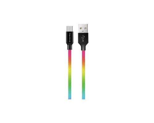 Дата кабель USB 2.0 AM to Micro 5P 1.0m multicolor ColorWay (CW-CBUM017-MC)