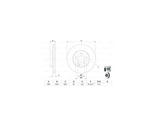 Гальмівний диск Bosch 0 986 479 039