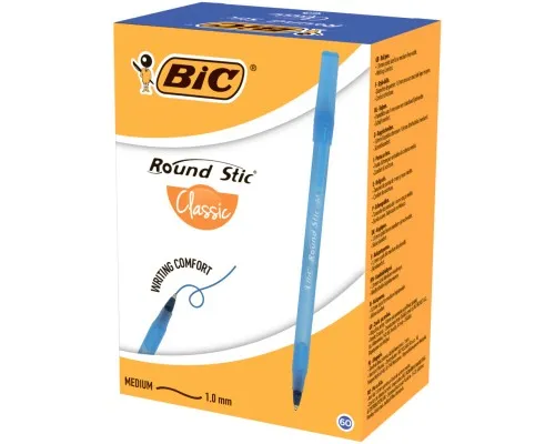 Ручка масляная Bic Round Stic, синяя (bc921403)