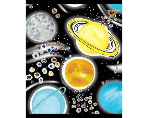 Тетрадь Yes А5 Cosmic System 24 листов клетка 5 дизайнов (765225)