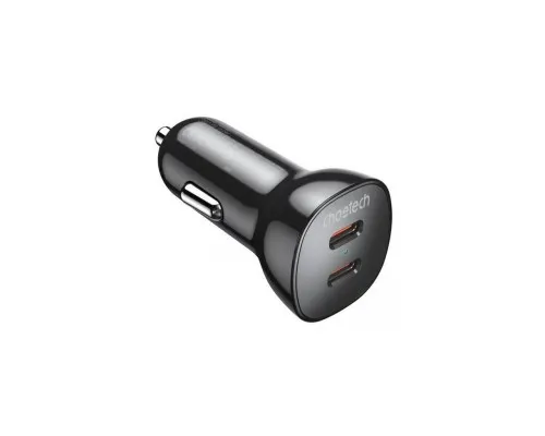 Зарядное устройство Choetech car 2хUSB-C 40W PD black (TC0008-BK)