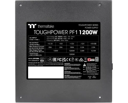 Блок питания ThermalTake 1200W Toughpower PF1 80 Plus Platinum (PS-TPD-1200FNFAPE-1)