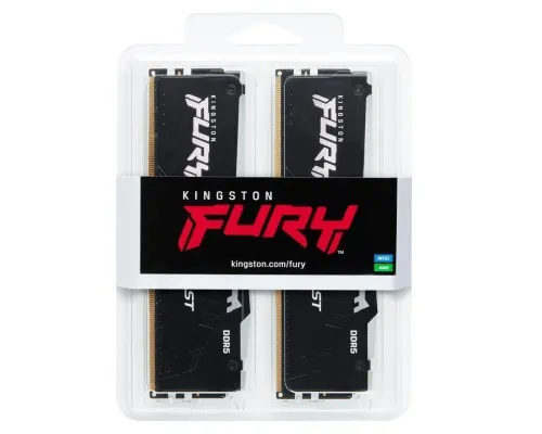 Модуль памяти для компьютера DDR5 64GB (2x32GB) 5600 MHz Beast RGB Kingston Fury (ex.HyperX) (KF556C36BBEAK2-64)