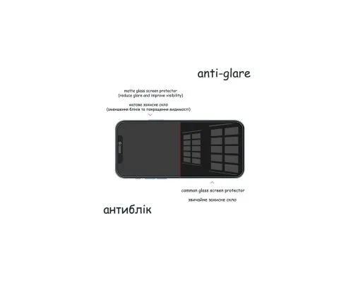 Стекло защитное Drobak Matte Glass A+ Apple iPhone 13 mini (Black) (292942)