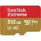 Карта памяти SanDisk 512GB microSD class 10 UHS-I U3 V30 Extreme (SDSQXAV-512G-GN6MA)