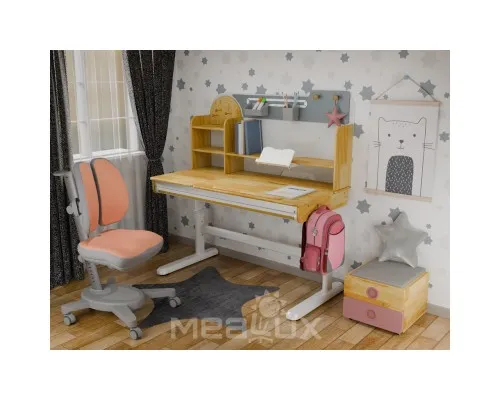 Парта з кріслом Mealux Timberdesk L (парта+кресло+тумба) (BD-690 L+ box BD 920-2 PN+Y-115 PG)