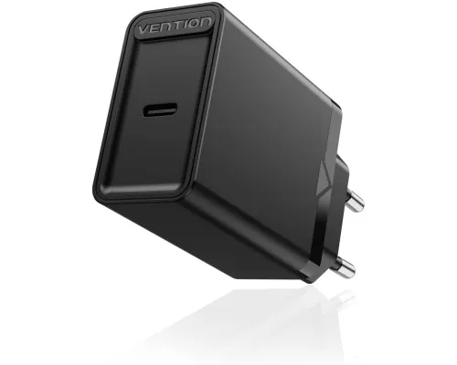 Зарядное устройство Vention 1xUSB 20W (USB-С) PD black (FADB0-EU)