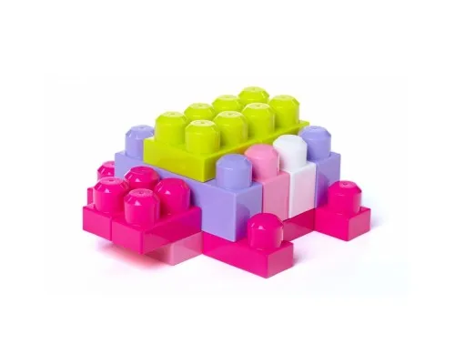 Конструктор Mega Bloks рожевий у мішку 60 деталей (DCH54)