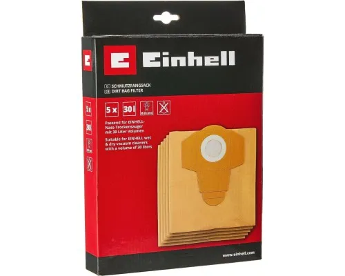 Мішок для пилососу Einhell мешки бумажные, 30л (5 шт) (2351170)