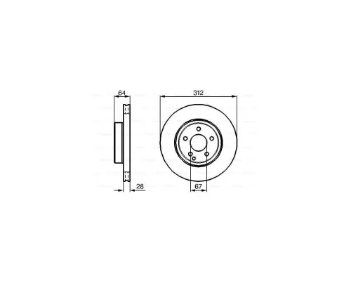 Гальмівний диск Bosch 0 986 479 040