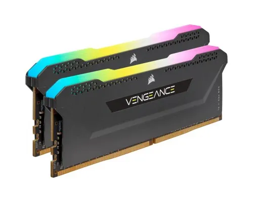 Модуль памяті для компютера DDR4 16GB (2x8GB) 3200 MHz Vengeance RGB PRO Black Corsair (CMH16GX4M2E3200C16)