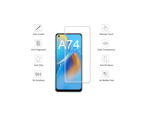 Скло захисне Drobak OPPO A74 (494905)