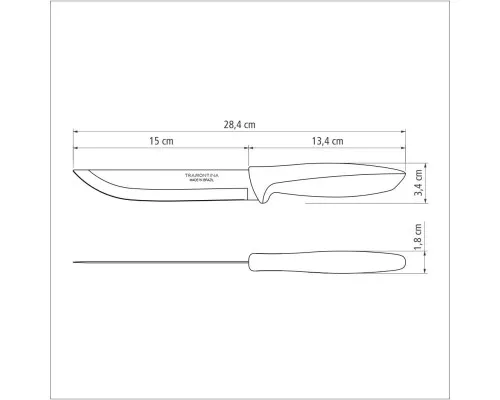 Кухонный нож Tramontina Plenus Black Meat 152 мм (23423/106)