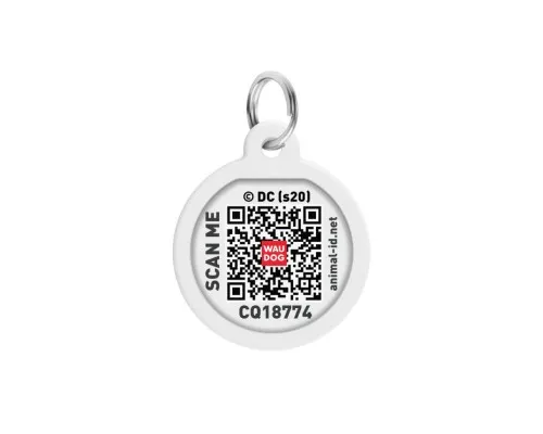 Адресник для животных WAUDOG Smart ID с QR паспортом Харли Квинн круг 30 мм (230-1001)