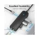 Концентратор Vention USB 3.1 Type-C to 3xUSB 3.0+MicroUSB+3.5mm Sound Adapter black (TGQBB)