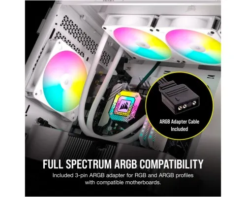 Кулер до корпусу Corsair iCUE AR120 Digital RGB 120mm PWM Fan Triple Pack White (CO-9050169-WW)