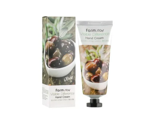 Крем для рук FarmStay Visible Difference Hand Cream Olive З екстрактом оливи 100 г (8809338560062)