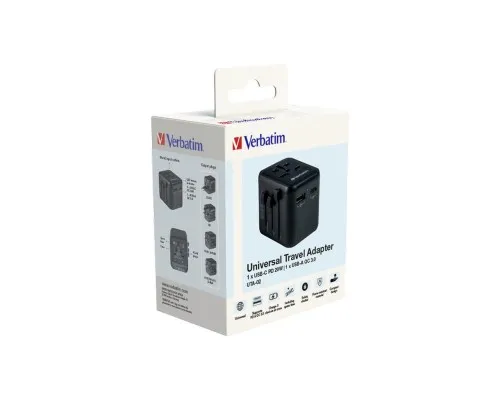 Зарядний пристрій Verbatim UTA-02 PD20W (USB-A /USB-C) (49544)