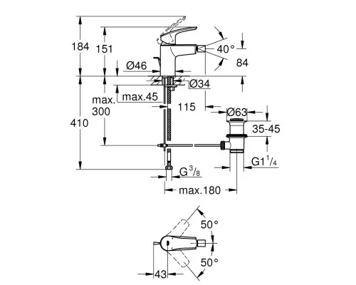 Смеситель Grohe S-Size Eurosmart New (32929003)