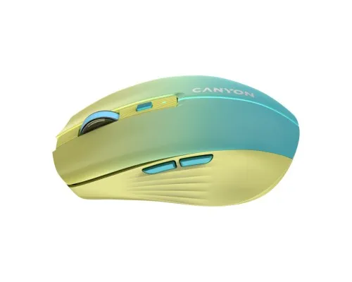 Мышка Canyon MW-44 LED Rechargeable Wireless/Bluetooth Yellow Blue (CNS-CMSW44UA)