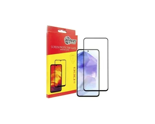 Чохол до мобільного телефона Dengos Kit for Samsung Galaxy A55 5G case + glass (Black) (DG-KM-57)