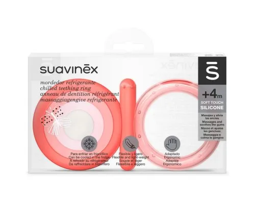 Прорізувач Suavinex силіконовий з охолоджуючий/рожевий (401437)