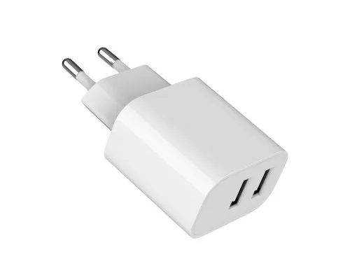 Зарядний пристрій Gembird 2 USB-A 5V/2.4A (12W) white (TA-UC-2A12-01)