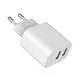 Зарядний пристрій Gembird 2 USB-A 5V/2.4A (12W) white (TA-UC-2A12-01)