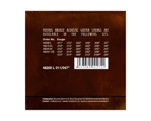 Струни для гітари Framus Bronze Light (11-47) (48200 L)