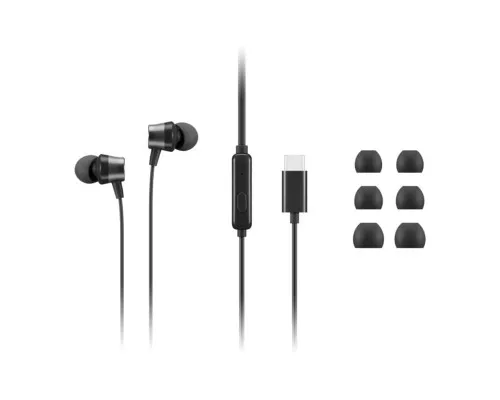 Навушники Lenovo USB-C Wired In-Ear Headphone Black (4XD1J77351)